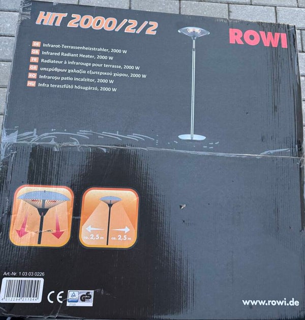 Rowi Infrarot Terrassenheizstrahler HIT 2000/2/2