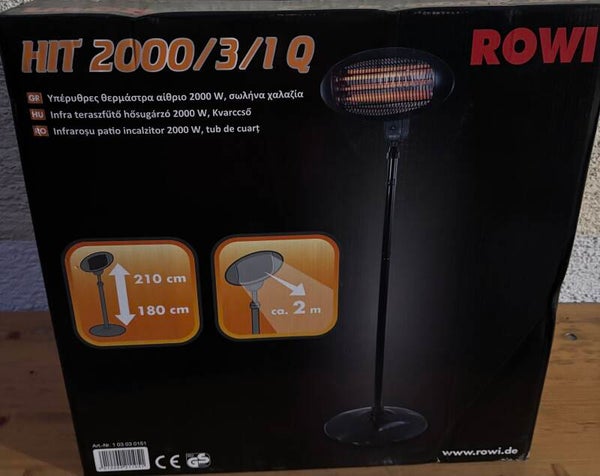 Rowi Infrarot-Terrassenheizstrahler HIT 2000/3/1 Q