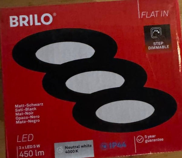 Brilo Einbau LED Spotlampen schwarz