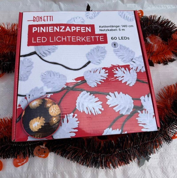 LED Lichterkette Pinienzapfen