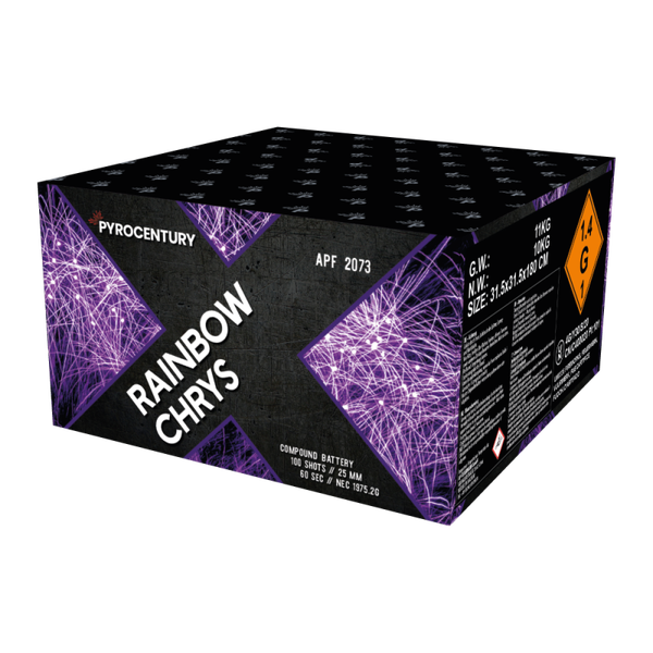 Pyrocentury Rainbow Chrys 100 Schuss