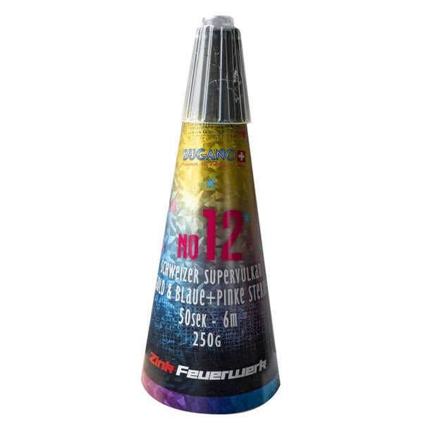 Schweizer Supervulkan No .12    (Gold-Blau-Pink)