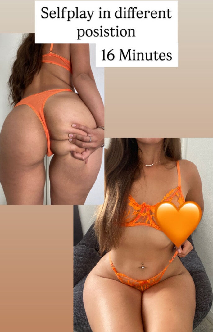 Selfplay oranje lingerie | 16 Min