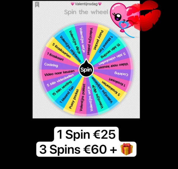Valentijns spin the wheel