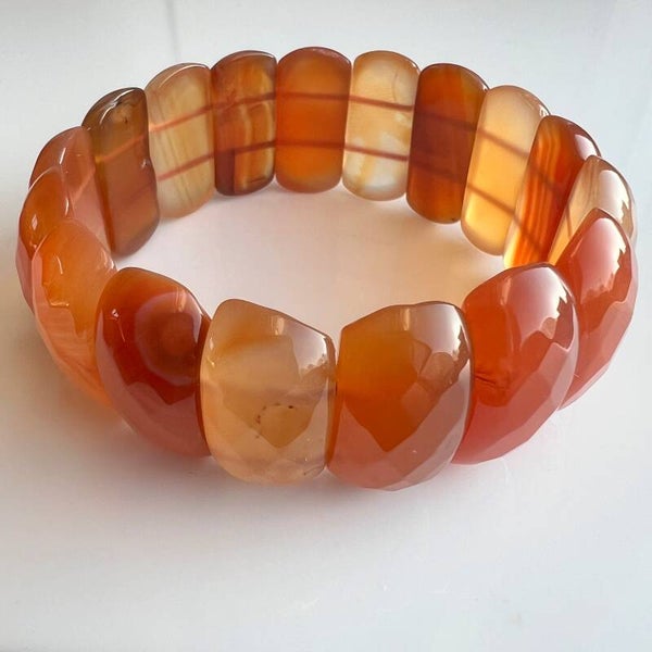 Carneool Armband – Warm Natuursteen