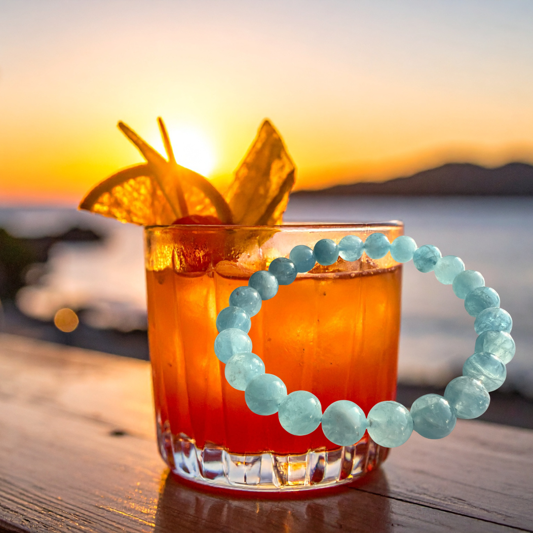 Aquamarijn armband – uniform lichtblauw