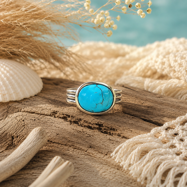 Turquoise in zilver