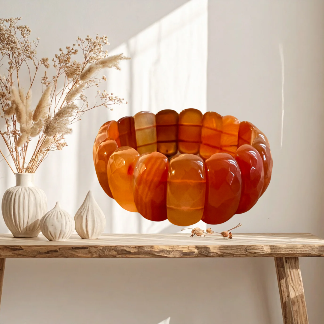 Carneool Armband – Warm Natuursteen