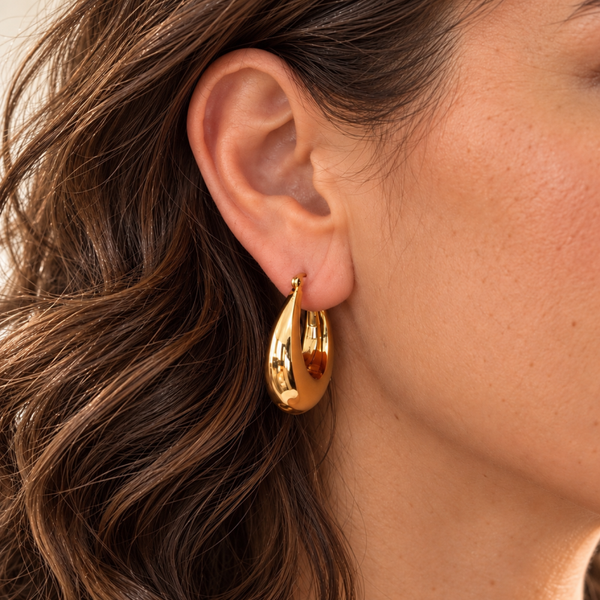 Goudkleurige hoops - RVS