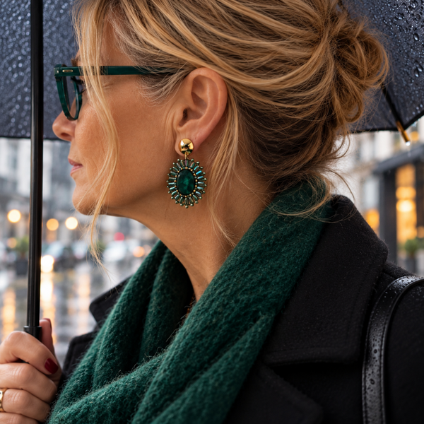 Emerald Green oorbellen