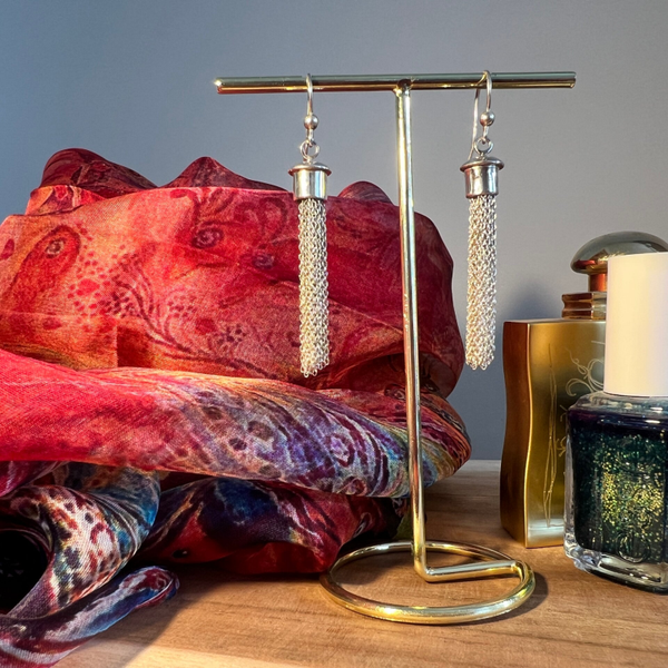 "Lady of Time" – zilveren oorhangers