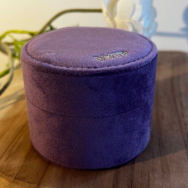 Rond reisetui - paars velours