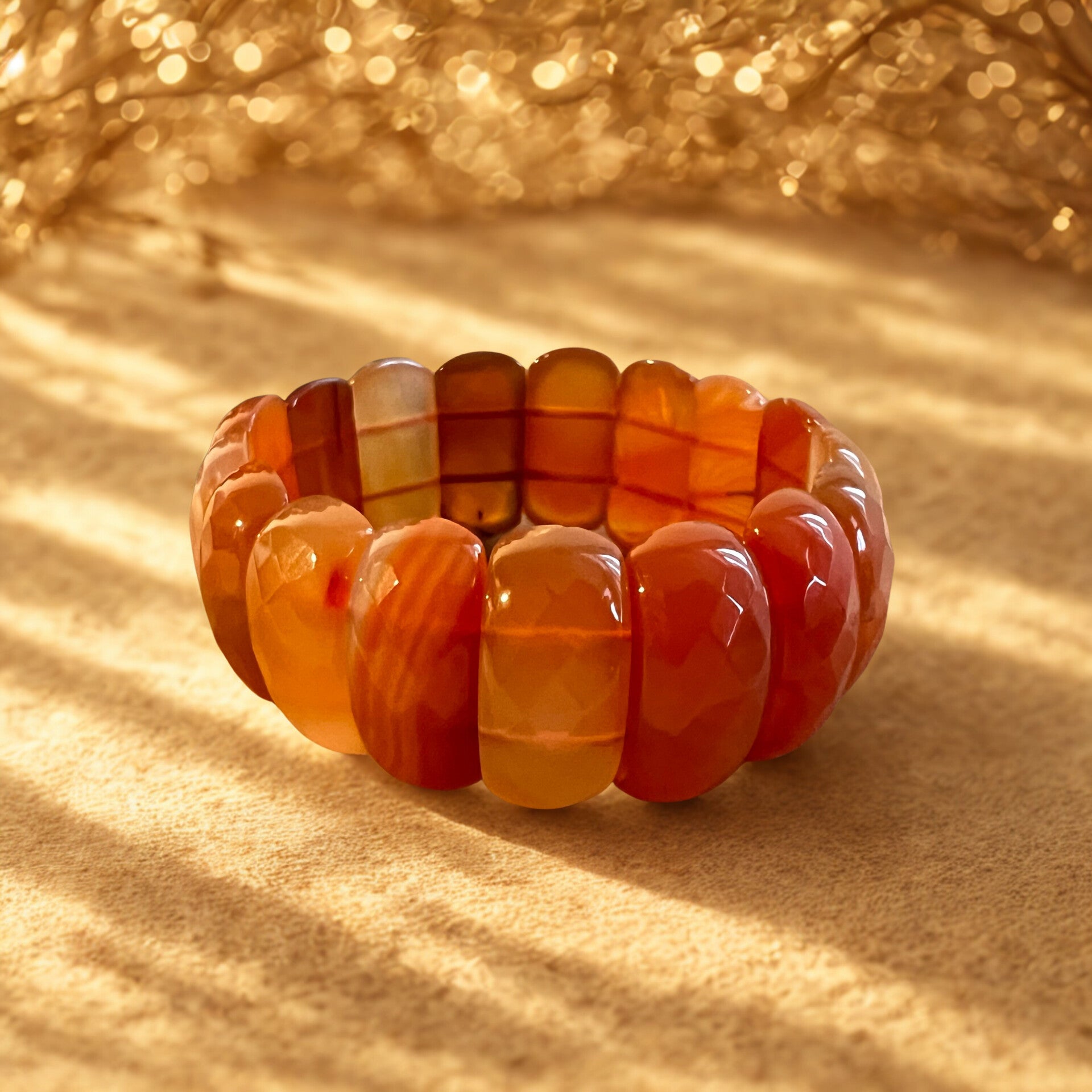 Carneool Armband – Warm Natuursteen