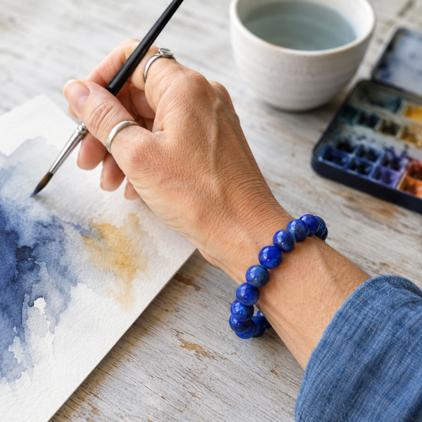 Lapis Lazuli armband met ronde kralen