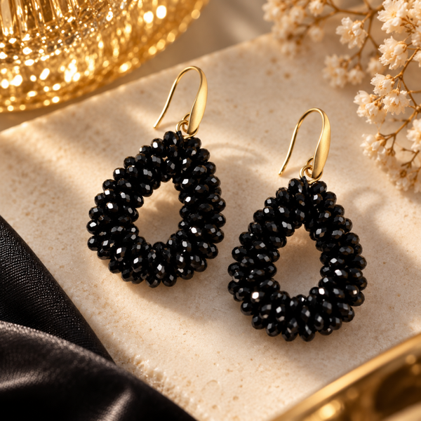 Black Sparkle Drops