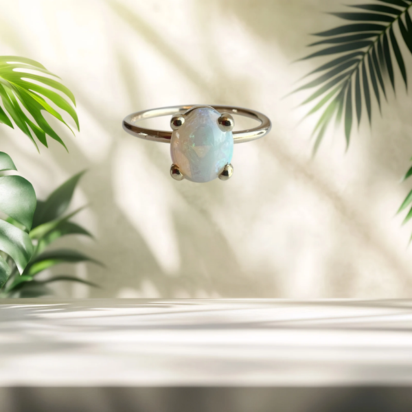 Dagdroom — gouden ring met opaal