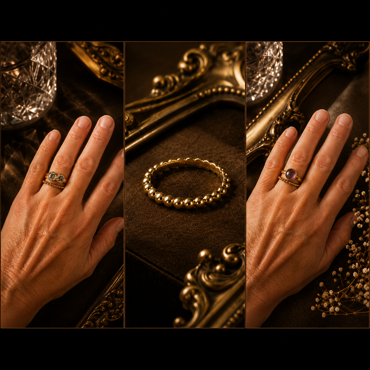 Verguld Zilveren Ring