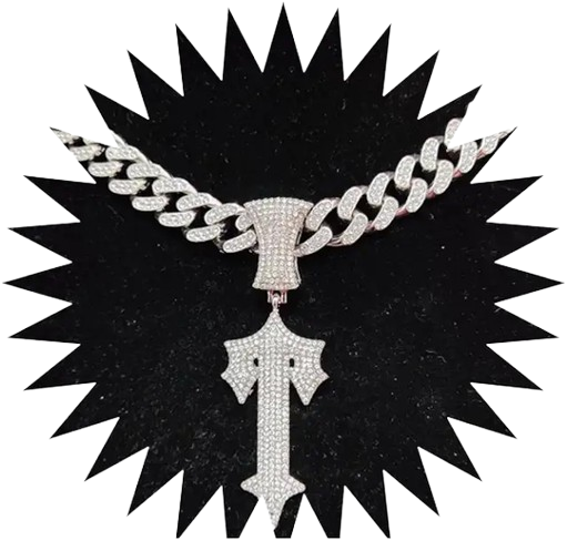 Necklace Pendant Men's Jewellery Women's Chain Men Women Men Women Hip Hop Letter Iced Out Cross Necklaces with 13 mm