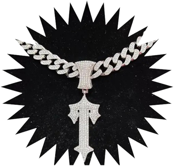 Necklace Pendant Men's Jewellery Women's Chain Men Women Men Women Hip Hop Letter Iced Out Cross Necklaces with 13 mm