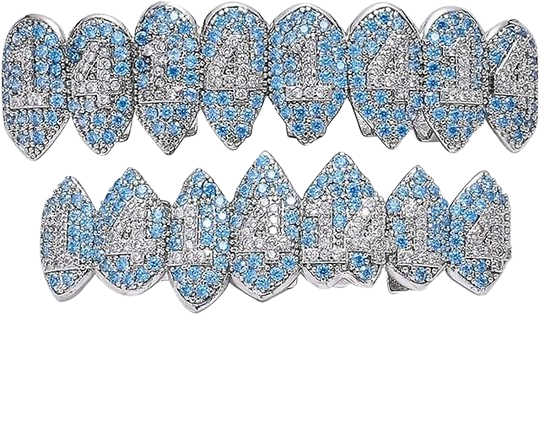 grillz diamond blue ice