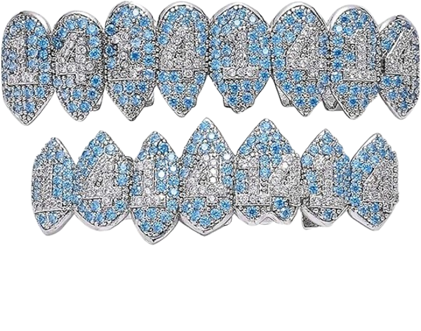 grillz diamond blue ice