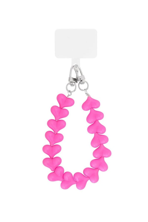 Fuchia Hartjes Telefoonkoord