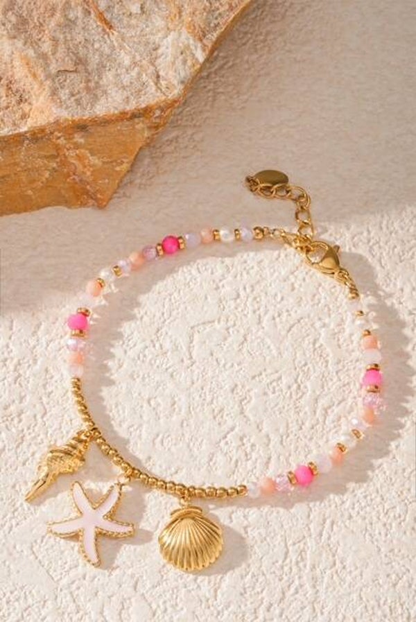 Armband pink Beach babe-Roze