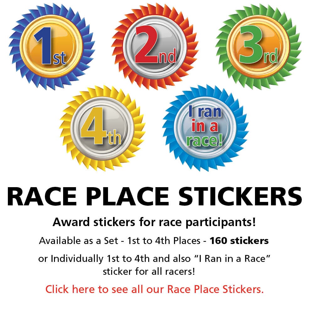Place stickers for racers
