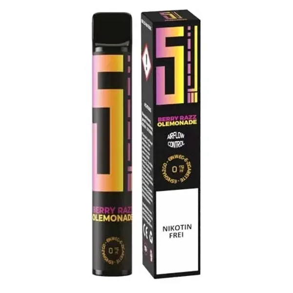 Einweg E-Zigarette 5 EL Berry Razz Olemonade, 0mg Nikotin