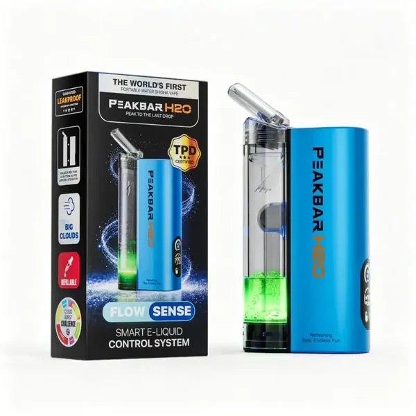 Peakbar, H2O Kit Portable Water Shisha Vape Azure Blue