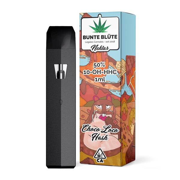 Bunte Blüte – 10-OH HHC Choco Loco Hash 50% 1ml Einweg Vape