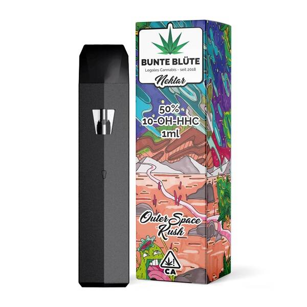 Bunte Blüte – 10-OH Outter Space Kush 50% 1ml Einweg Vape