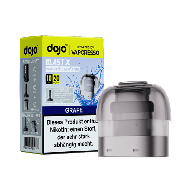 Dojo Blast X, Nachfüllbehälter, Grape 20mg 10ml