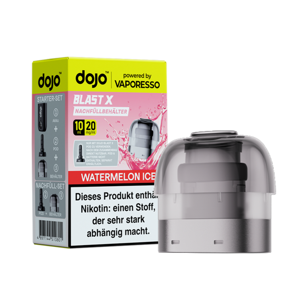 Dojo Blast X, Nachfüllbehälter, Watermelon Ice 20mg 10ml