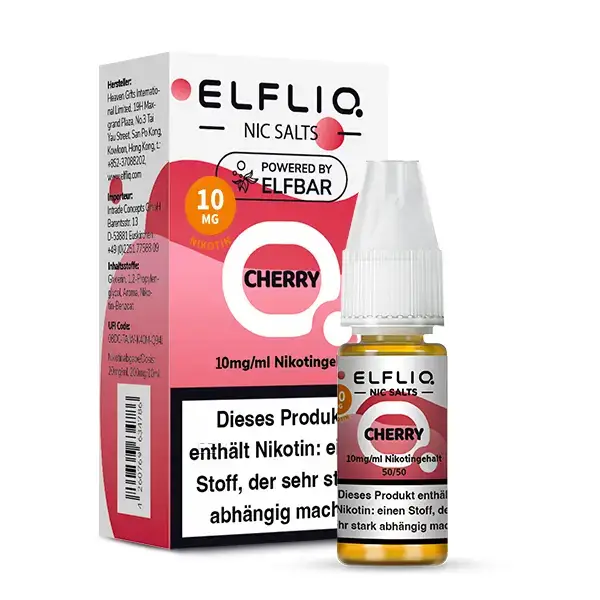 Elf Bar Elfliq 10ml - Cherry - 10mg Nikotin - Nikotinsalz
