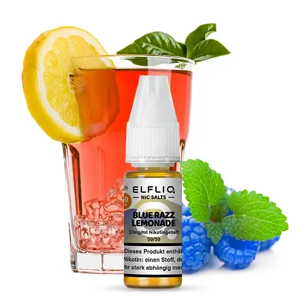 Elf Bar Elfliq 10ml - Blue Razz Lemonade - mg Nikotin - Nikotinsalz