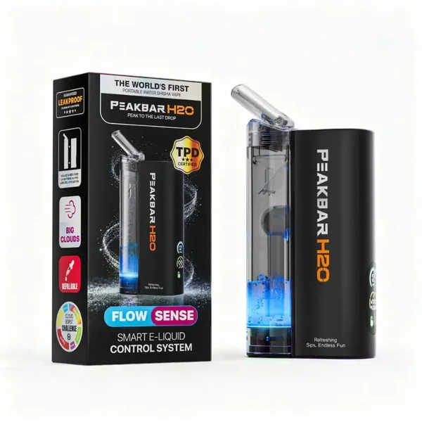Peakbar, H2O Kit Portable Water Shisha Vape Carbon Black