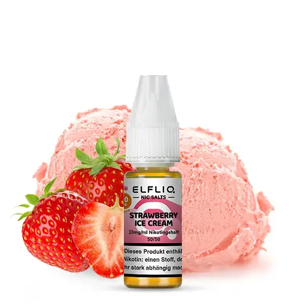 Elf Bar Elfliq 10ml - Strawberry Ice Cream - mg Nikotin - Nikotinsalz