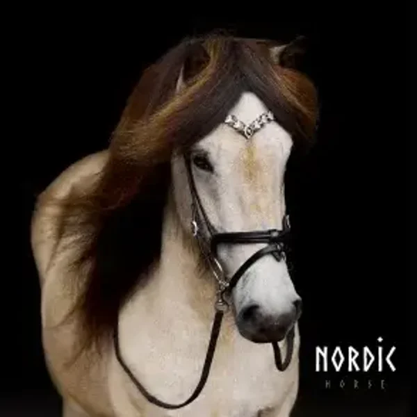 Nordic Horse Kopfstück mit burgunderfarbenen Steinen