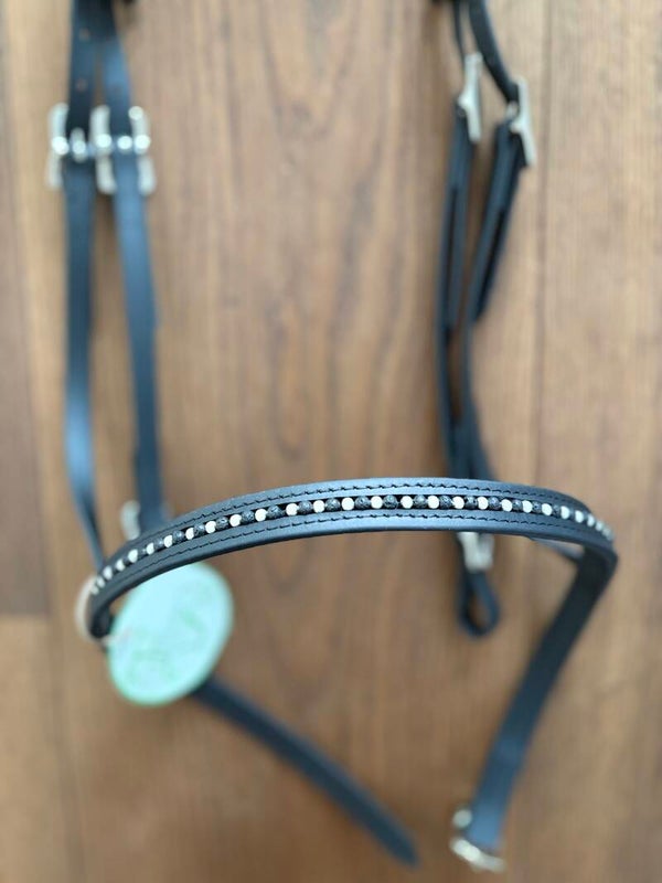 FLOTTUR Trense mit anatomischem Genickstück und Reithalfter Perla engl