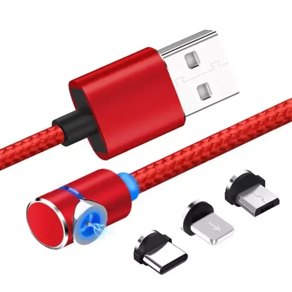 3 en 1 Magnétique Câble USB Chargeur avec LED Light 2