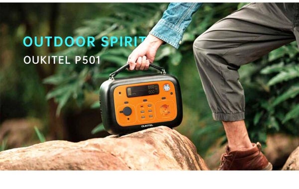 Centrale électrique portable OUKITEL P501 505Wh 140400mAh Générateur portable 500W AC Outlet - Orange