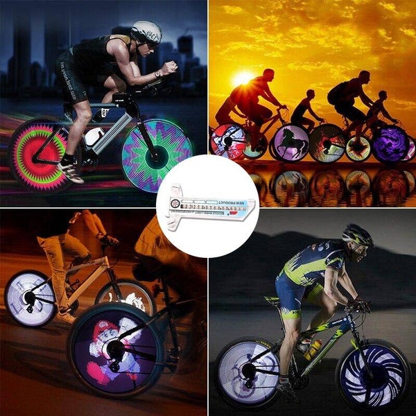 Lumières 3D led à rayons de bicyclette