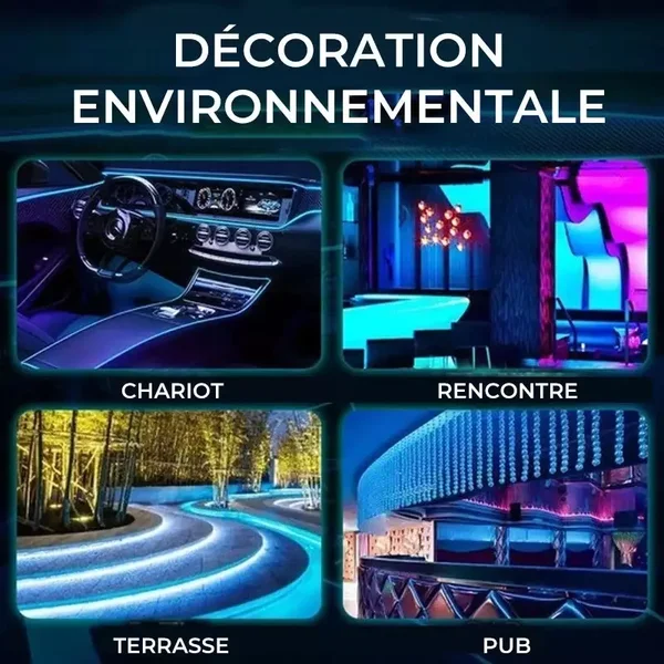 Lumière d'ambiance à led automobile 4en1