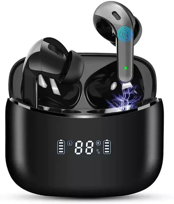 Écouteurs Bluetooth sans Fil Stéréo Oreillette Bluetooth et Écran LCD IPX7 Contrôle Tactile