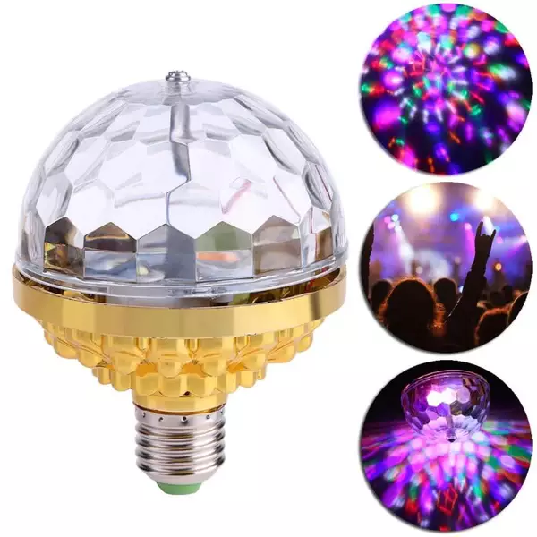 Ampoule disco rotative colorée - Boule lumineuse magique