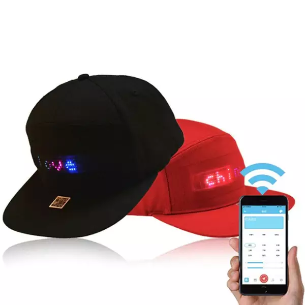 Casquette lumineuse personnalisable