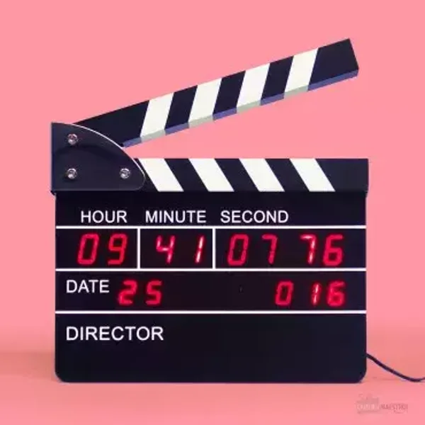 Horloge Réveil Clap de Cinéma