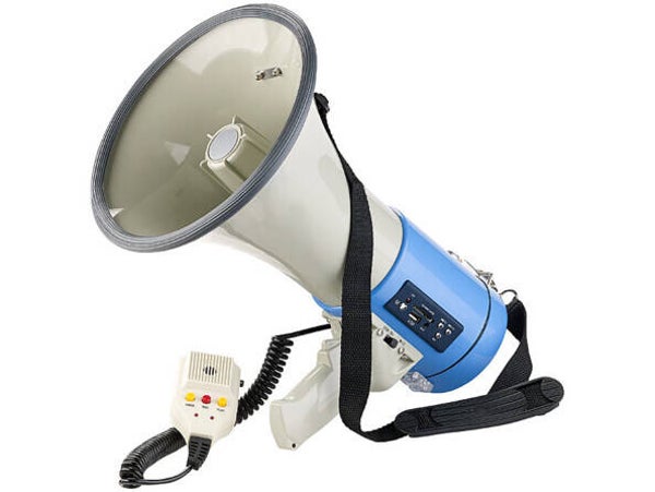 MÉGAPHONE AVEC LECTEUR MP3 INTÉGRÉ - 25W