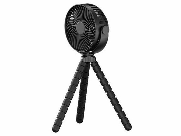 VENTILATEUR SANS FIL 360° AVEC TRÉPIED FLEXIBLE